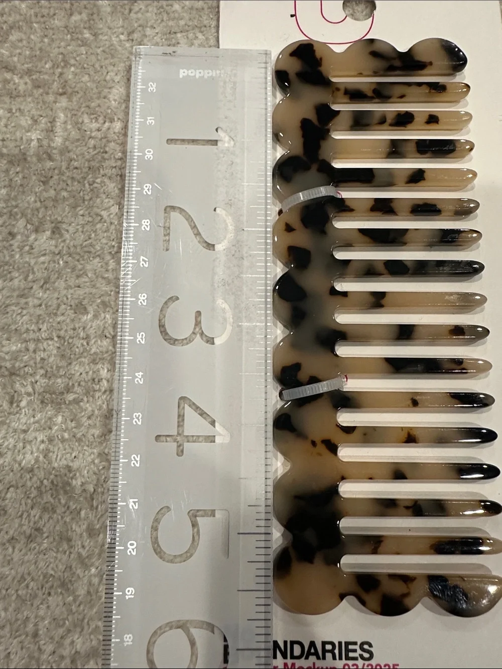 No Boundaries Tortoiseshell Wide Tooth Hair Comb - Brown and Black